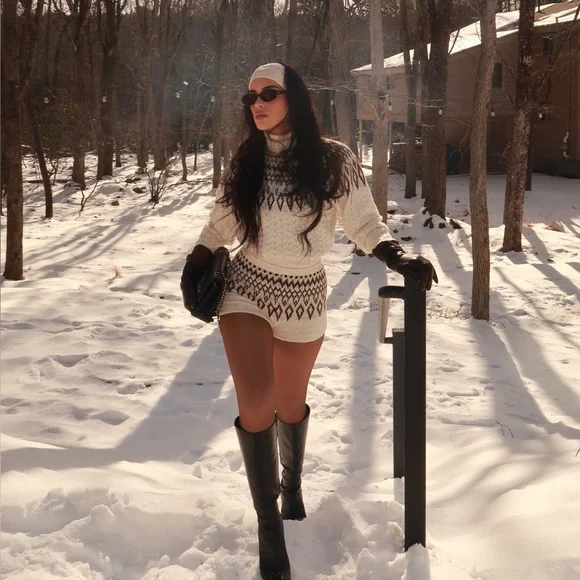 Naked Wardrobe Fair Isle Sweater Set - Picture 4 of 5